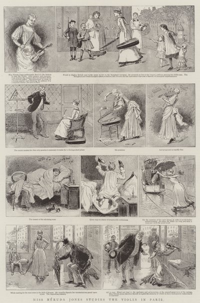 聂鲁达小姐在巴黎学习小提琴 作者 Adrien Emmanuel Marie